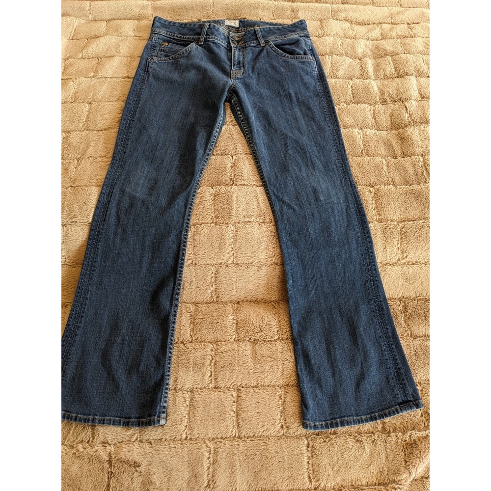 Hudson Signature Petite Bootcut Jeans Dark Wash Blue Denim Size 31 WP170DHK Y2K